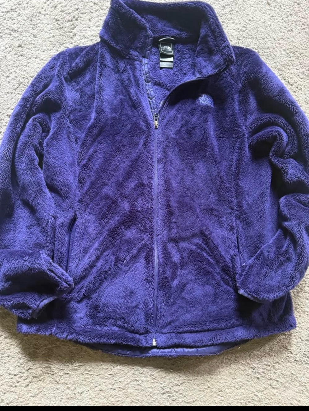 The North Face Women's Deep Purple Plush Zip-Up Teddy Jacket